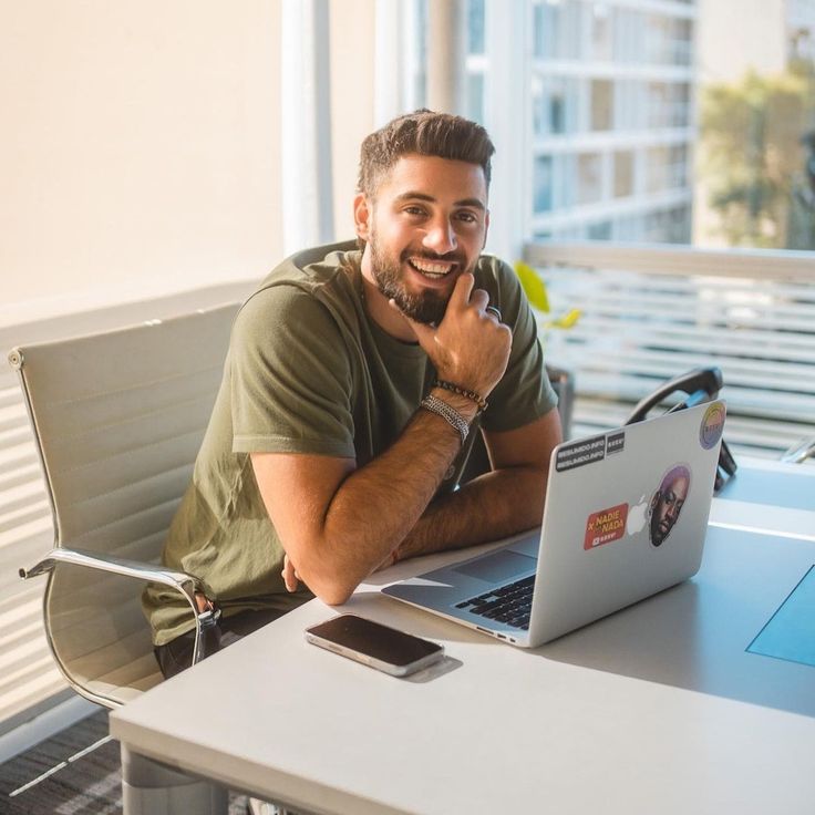 A person working at a laptop