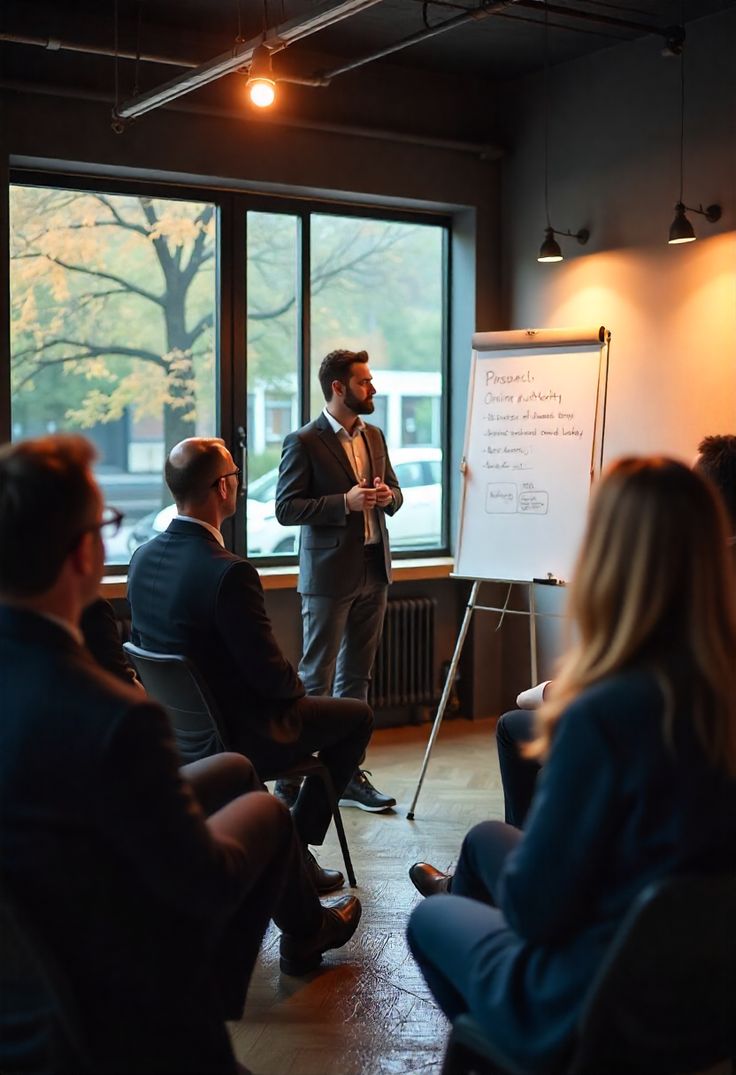 A speaker addressing an audience