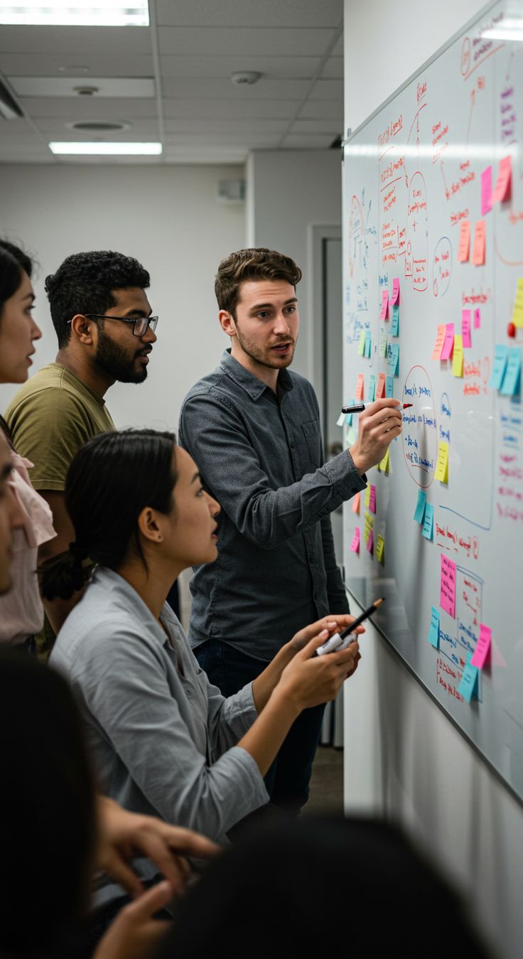 People discussing ideas together